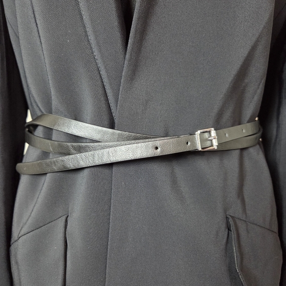 Micheal Kors Black Women's Blazer with Belt Size 8 - Picture 9 of 11